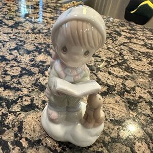 Vintage Boy with Dog Precious Moments Musical Ornament
